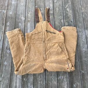 Vintage 70s Grail Key Imperials Tan Utility Insulated Workwear Overalls Sz L